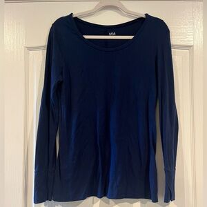 a.n.a. Women’s Dark Blue Long Sleeve Tee, Size M